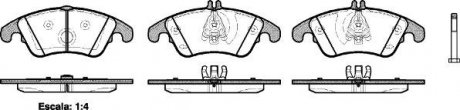 Колодка тормозов. диск. MB C-CLASS (W 204) 200-350 07-, E-CLASS (W212) 200-350 08 - передн. (выр-во REM REMSA 1304.00