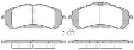 Тормозные колодки дисковые перед. Peugeot 308 II 1.2-2.0D 2013- REMSA 1559 00