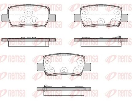 Колодки гальмівні дискові (комплект 4 шт) REMSA 1968.02