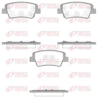 Колодки гальмівні дискові (комплект 4 шт) REMSA 1999.02