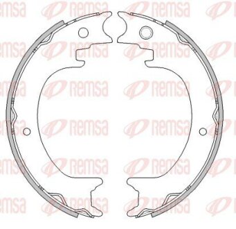 Колодки гальмівні барабанні (комплект 4 шт) REMSA 4279.00