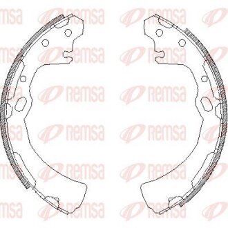 Колодки тормозные барабанные REMSA 4384.00