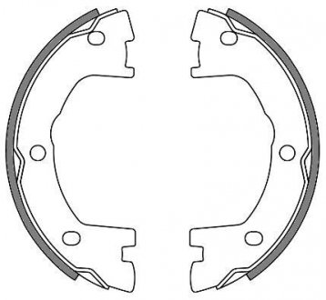 Колодки гальмівні барабанні (комплект 4 шт) REMSA 4640.00