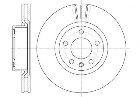 Диск тормозной OPEL OMEGA A, OMEGA B, передн., вент. (выр-во) REMSA 6339.10