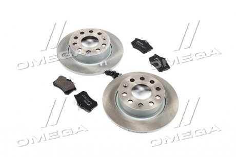 Комплект гальмівний задн. VW GOLF V 1.4-2.0 03-,AUDI A3 1.6-2.0 03- REMSA 8263.06 (фото 1)