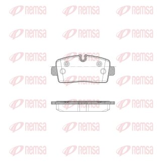 Колодки гальмівні дискові (комплект 4 шт) REMSA X2005.00