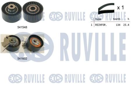 К-кт ГРМ PSA C2 1.6 VTS 206+ 1.6 16v C3 Pluriel 1.6 16v Berlingo (B9) 1.6 16v Partner 08 1.6 16v 307 1.6 16v RUVILLE 550286