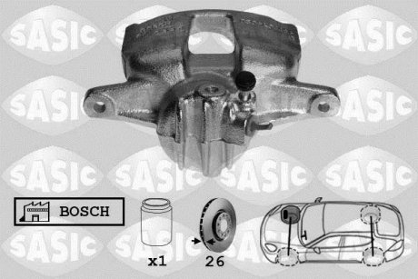 Супорт передній R 26mm (тип Bosch) Kangoo/Berlingo/Partner SASIC 6500009