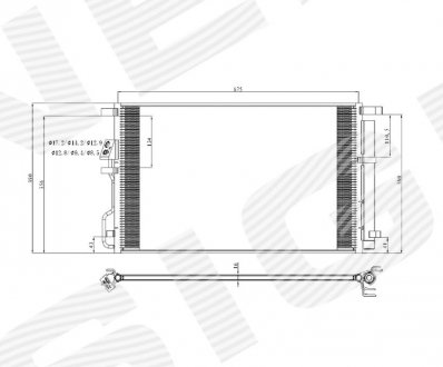 Радиатор кондиционера (HYUNDAI 97606-D3500) (HYUNDAI TUCSON 2015-) Signeda RC940820