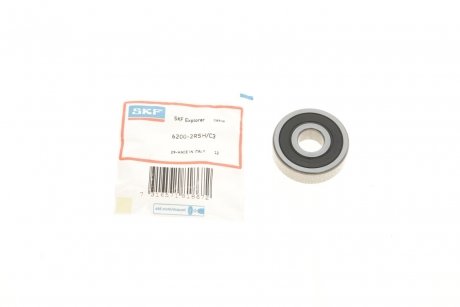 Подшипник генератора 6200 2RSH/C3 10*30*9 (увелич. тепловой зазор) SKF 6200-2RSH/C3