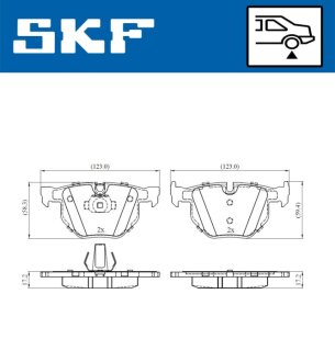 Комплект тормозных колодок, дисковый тормоз SKF VKBP 90240