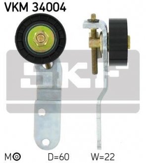 FORD Натяжной ролик (с кронштейном) Escort 1.8D/TD 90-, Fiesta 89- SKF VKM 34004