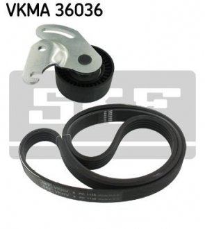 Роликовый модуль натяжителя ремня (ролик, ремень) SKF VKMA 36036