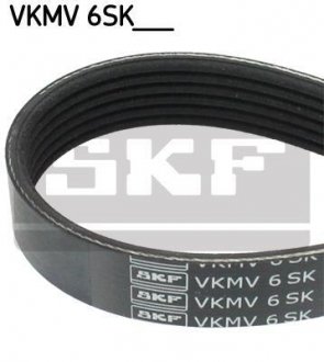 Ремень П-клиновой 6EPK1090 (Elastic) CITROEN C4 1.6HDi 05- SKF VKMV 6SK1090