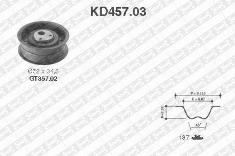 Комплект ГРМ SNR NTN KD457.03