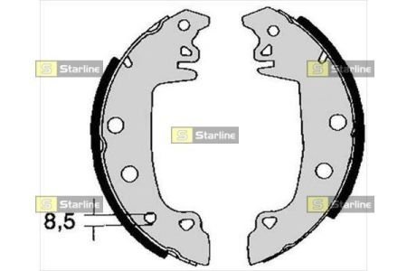 Тормозные колодки барабанные STARLINE BC 02850