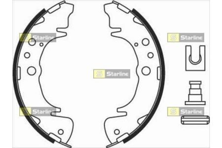 Тормозные колодки барабанные STARLINE BC 08020