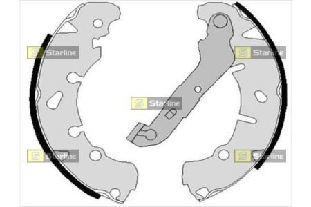 Тормозные колодки барабанные STARLINE BC 08170