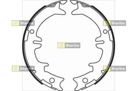 Тормозные колодки барабанные STARLINE BC 08340 (фото 1)