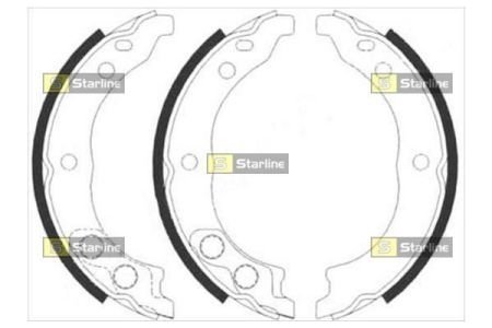 Тормозные колодки барабанные STARLINE BC 08900