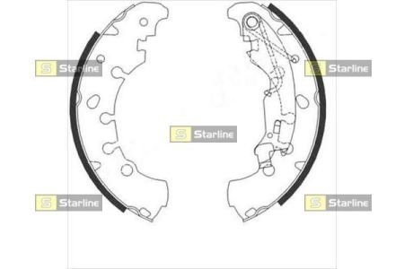 Тормозные колодки барабанные STARLINE BC 09090