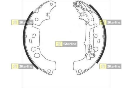 Тормозные колодки барабанные STARLINE BC 09100