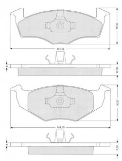 Тормозные колодки дисковые STARLINE BD S006S (фото 1)