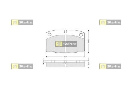 Тормозные колодки дисковые STARLINE BD S021