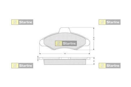 Тормозные колодки дисковые STARLINE BD S022