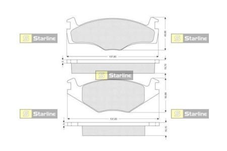 Тормозные колодки дисковые STARLINE BD S027 (фото 1)