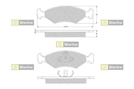 Тормозные колодки дисковые STARLINE BD S033 (фото 1)