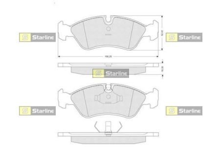 Гальмівні колодки дискові STARLINE BD S037