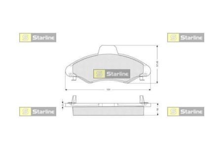 Тормозные колодки дисковые STARLINE BD S038