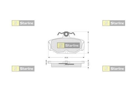 Тормозные колодки дисковые STARLINE BD S045 (фото 1)