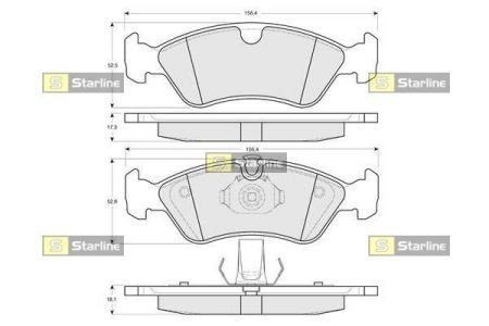 Гальмівні колодки дискові STARLINE BD S048