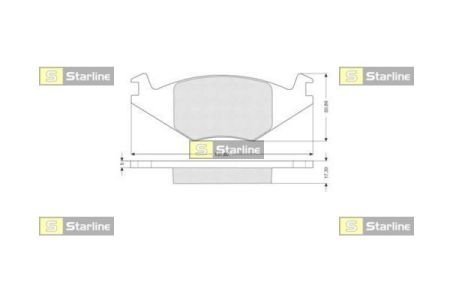 Тормозные колодки дисковые STARLINE BD S050 (фото 1)