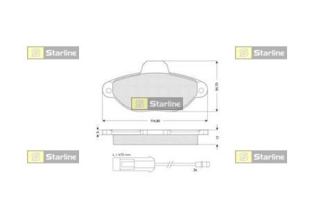 Гальмівні колодки дискові STARLINE BD S057 (фото 1)