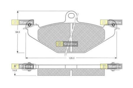 Гальмівні колодки дискові STARLINE BD S059 (фото 1)