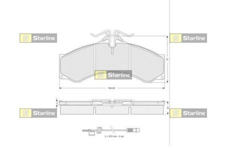 Тормозные колодки дисковые STARLINE BD S061