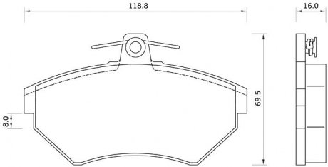 Тормозные колодки дисковые STARLINE BD S062 (фото 1)