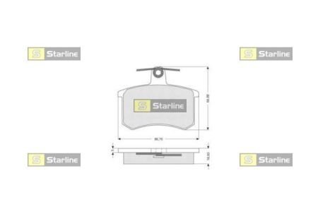 Гальмівні колодки дискові STARLINE BD S080