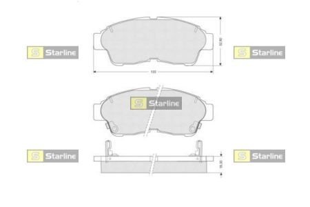 Гальмівні колодки дискові STARLINE BD S094