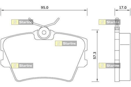 Тормозные колодки дисковые STARLINE BD S097