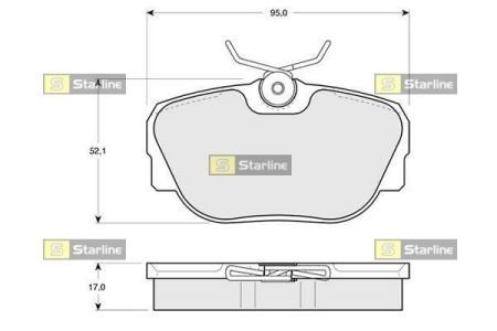 Гальмівні колодки дискові STARLINE BD S102