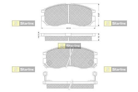 Тормозные колодки дисковые STARLINE BD S115