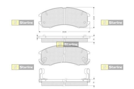 Гальмівні колодки дискові STARLINE BD S126