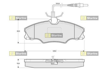 Тормозные колодки дисковые STARLINE BD S128