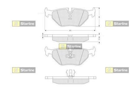 Тормозные колодки дисковые STARLINE BD S131