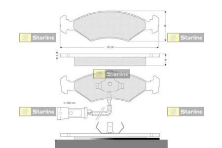 Тормозные колодки дисковые STARLINE BD S141