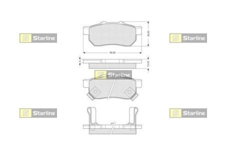 Гальмівні колодки дискові STARLINE BD S149